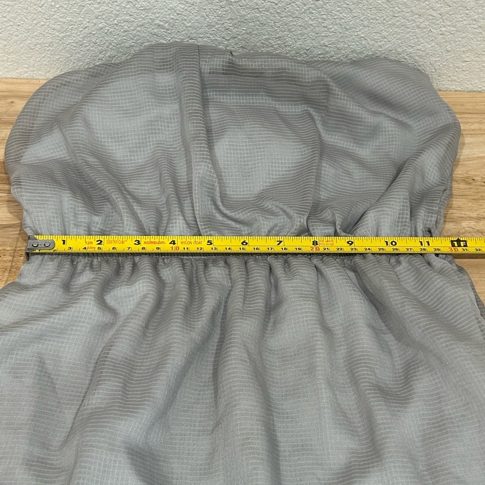 Love Notes Grey Racerback Ruffle Mini Dress SZ Small - Picture 9 of 10